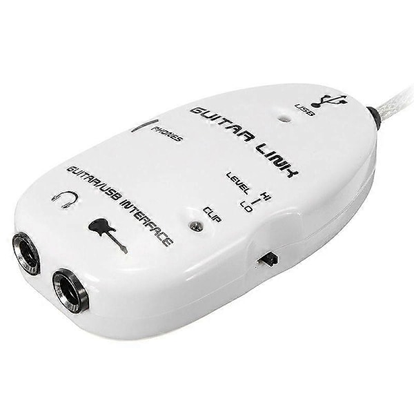 6,3 mm Jack till USB Gitarrlänkkabel Adapter Gitarr till PC Inspelning Uppspelning Gitarreffekter Kabel USB Gitarradapter-Perfet