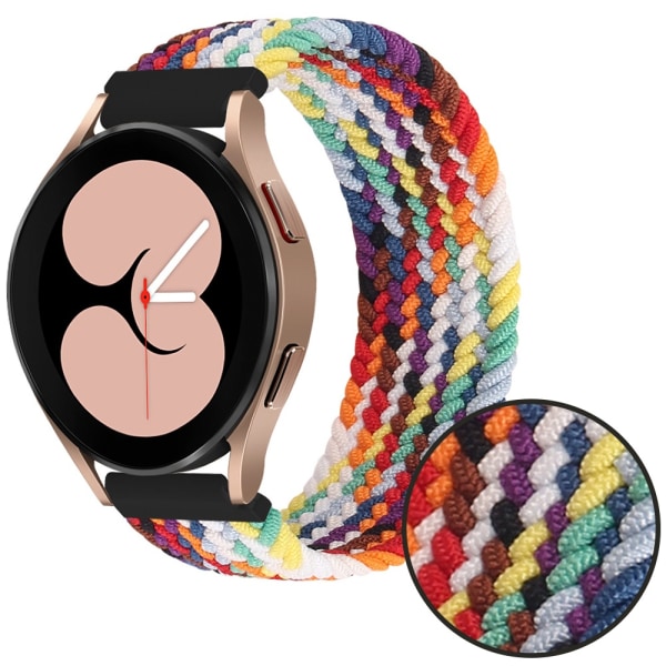 Luova nylon -punottu solosilmukkahihna Samsung Galaxy Watch 4 - täydellinen M