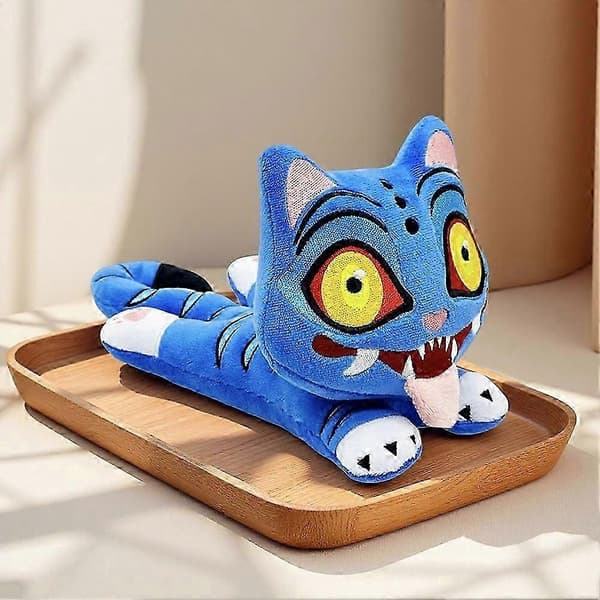 Kpop Devil Hunter Derpy Tiger Plyslegetøj - Blød og samleobjekt plysdukke, animegave, perfekt til børn og Kpop-fans Blue Hat
