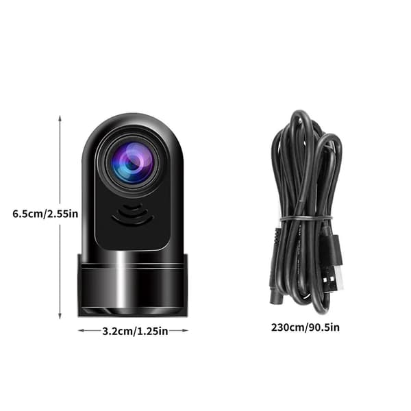 1080p HD 360 Roterende Mini Adas Dashcam, Mini Front Dash Kamera til Biler Nyeste-Perfet