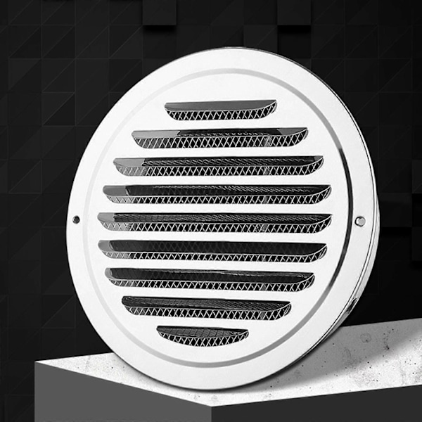 Rund 75-200 ventilationsgaller rostfritt stål insektsnät fläns ventilationsgaller-Perfet 160mm