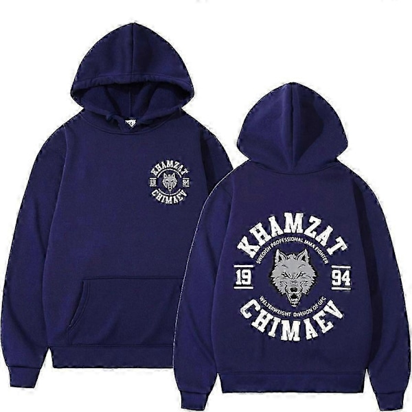Khamzat Chimaev Fighter Tryckta Hoodies Streetwear Herr Dam Kläder Mode Tröjor Fleece Långärmade Pullovrar Hoodie Y2K-Perfekt Khaki XXL