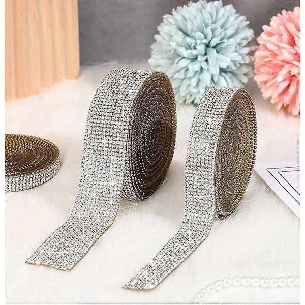 Itsekiintopinnat kristallihelmiä DIY-koristeluun - täydellinen silver 3cm