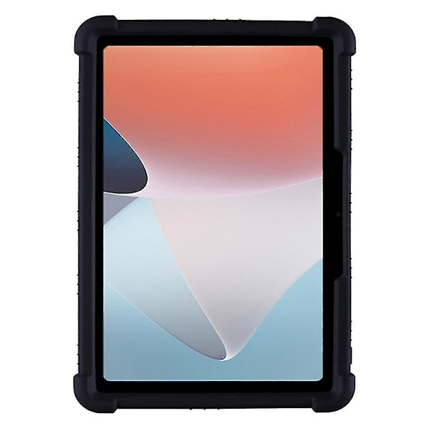 Skyddande Fodral för Oppo Pad Air 10.36 Tum 2022 med PC-Stativ, Fallskyddande Mjuk Silikon T-Perfet Black