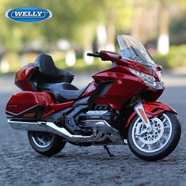 1:18 2020 Honda Gold Wing Legering Motorcykelmodell Hög Simulation Metall Resemotorcykelmodell Samling Barnpresent - Perfekt Black