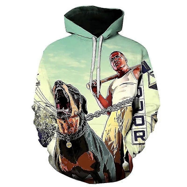 Höst 3d Grand Theft Auto Serien Tryckt Sweatshirt Casual Mode Dam Y2k Hoodies Toppar-Perfet DHZ8K231215E XL