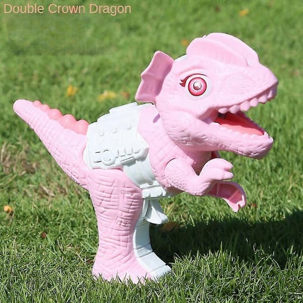 Ildspydende Dinosaur Skydespil Damp Lys Brølende Lyd Drage Børnelegetøj Gave Half Magic-Perfet E Requires two batteries