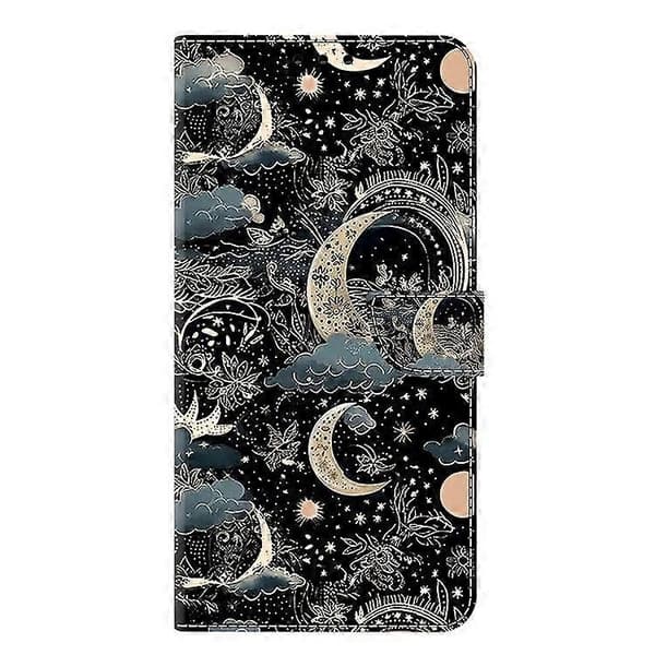 Telefonfodral för Samsung Galaxy S25, PU Läder Plånboksfodral med Ställ-Perfekt Moon