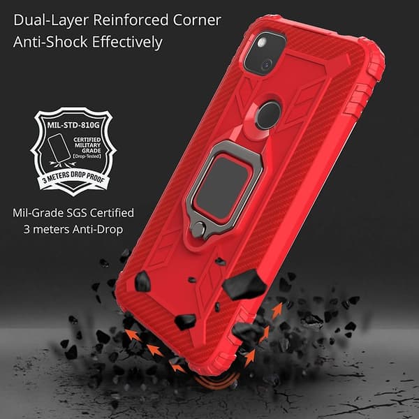 Yhteensopiva Pixel 4a -kotelon kanssa - Perfet Red