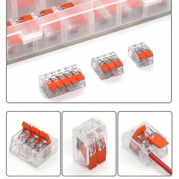 90 st Elektriska kontakter Kopplingsplintar Klämplintar Kabel Återanvändbar - Perfekt