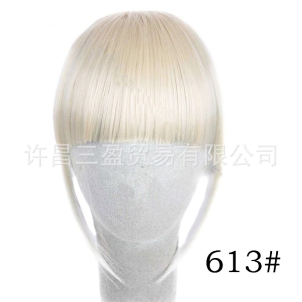 Kvinder Neat Bang Fringe Extensions paryk Blonde hår Ornament - Perfet 613#