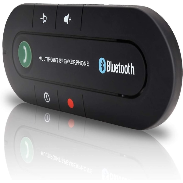 Car Handsfree Bluetooth Sun Shade Handsfree Car Kit Baksida Kompatibel med Iphone, Samsung för GPS, musik, samtal - Perfet