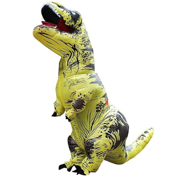 T Rex Uppblåsbar Dräkt Dinosaur Halloween Cosplay Vuxna Män Festklänning - Perfet yellow Fit Height 120-149cm