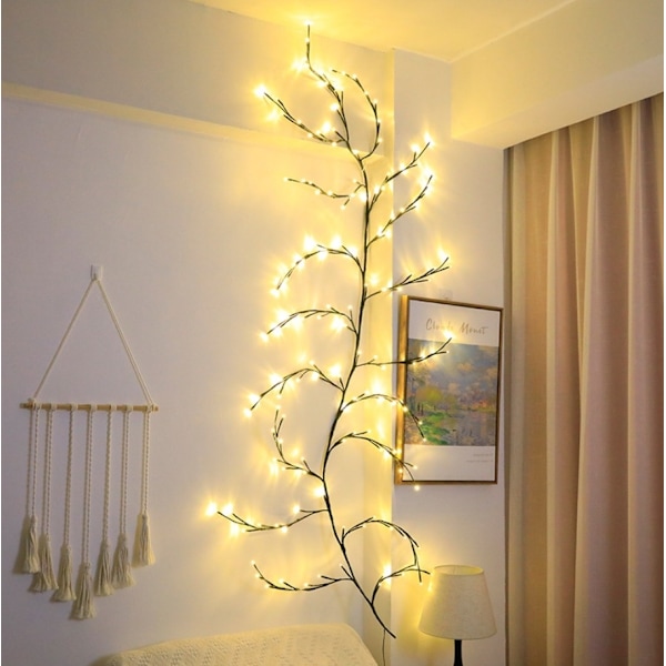 Enchanted Willow LED Gren Rattan Lys Kæde - Perfekt