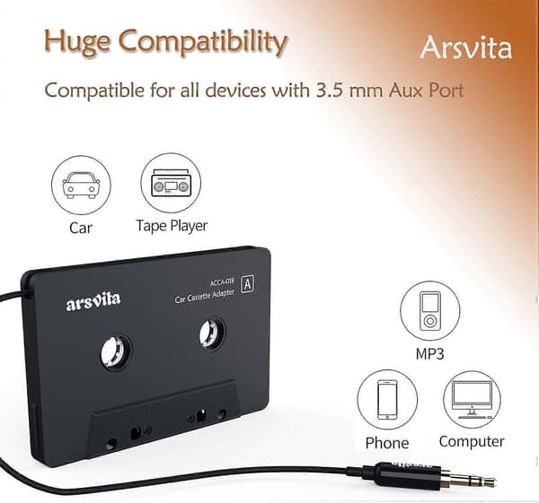 2025 Nyeste bilstereo kassette til aux-adapter, 3,5 mm aux-kabel med adapter, -Perfet