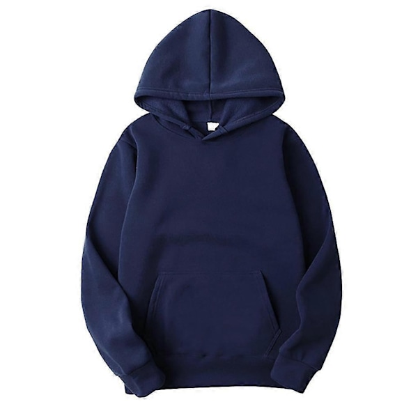 Unisex Bomuldstrøje med Snørehætte - Perfekt Dark Blue M