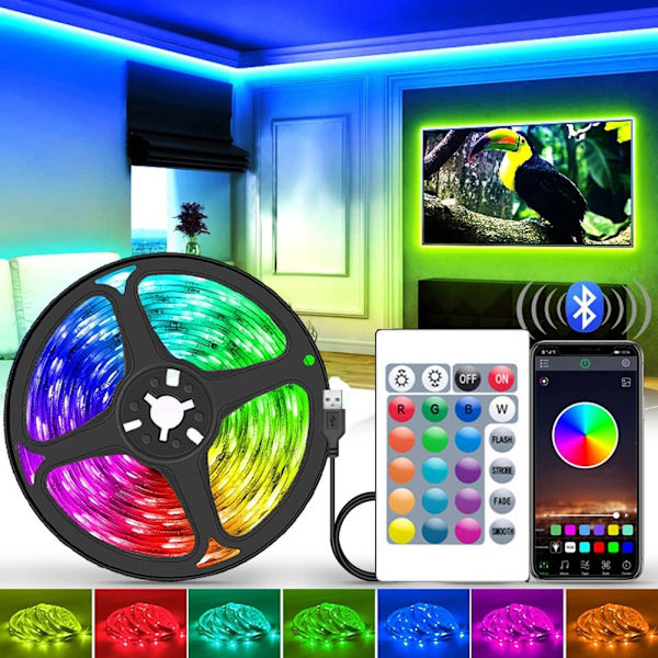 WIFI RGB LED-nauhat Light Bluetooth Led Light RGB - täydellinen 20M