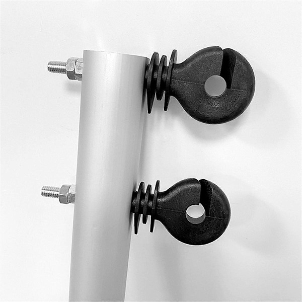 50 stk. Flade Møtrik Isolatorer Elektrisk Hegn Isolatorer Gevind Elektrisk Hegn Isolering Spiral Insul-Perfet