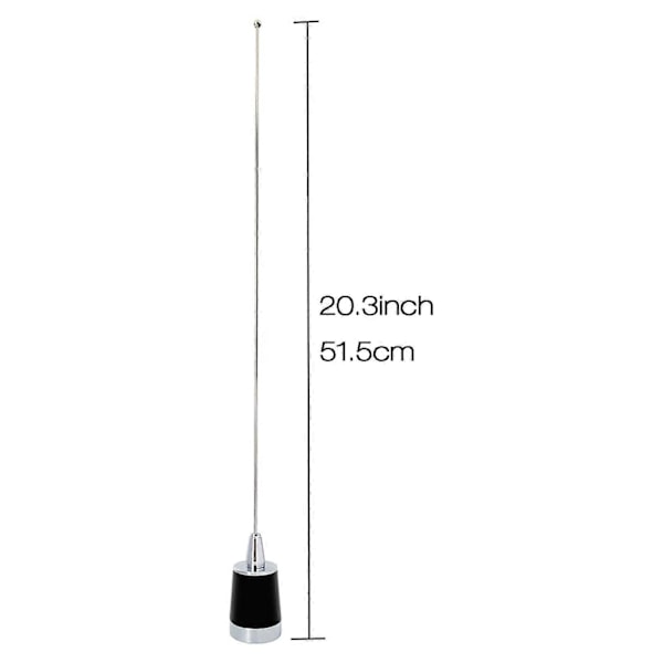 Dual Band NMO Antenne 144/430MHz Mobilradioantenne Kompatibel med VHF UHF Toveisradio (Krever NMO-feste)-Perfet