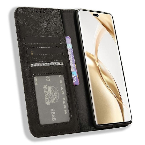 för Honor 200 Pro 5G Fodral Magnetisk Stängning Plånbok Läder Telefonskal - Perfekt Style A