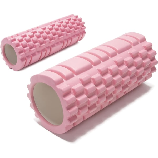 Yoga Foam Roller, Yoga Wheel, High-Density Round Foam Roller för träning, massage, muskelåterställning - 2 set (12" och 13") - Perfet