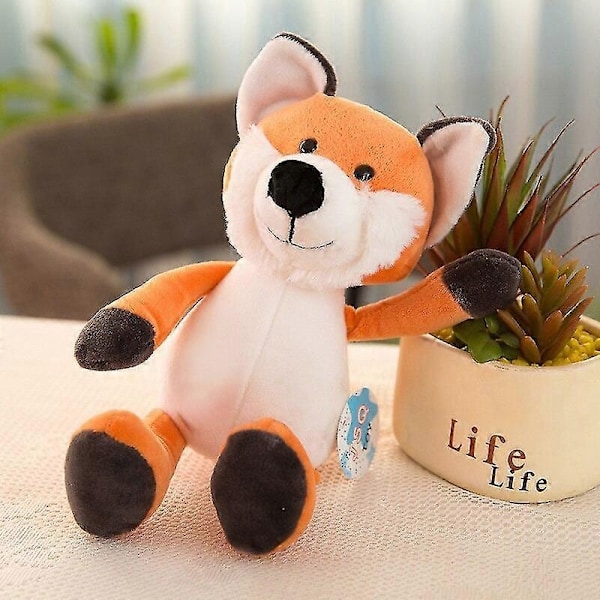 25 cm Plysch Gosedjur Djungel Skogsdjur Leksak Mjuk Bomull Elefant-Perfekt A Fox