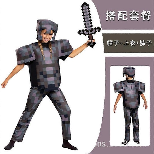 Vuxen My World Rollspel Kostym Jumpsuit Dräkt Rustning Karaktär Dräkt Scenframträdande-Perfekt Costume C S 105-115cm