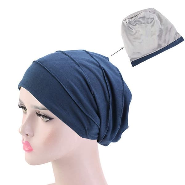 3-pack Dam Bomullsbandana Hattar med Sidenfoder - Perfekt