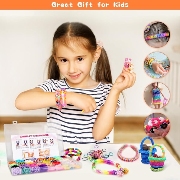 2500+ Loom Bands Kit, 30 farger Loom Twist gummibånd for DIY Refill Armbånd Making Kit (FMY) - Perfet