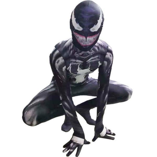 Boys Kids Venom Black Superhero Halloween Cosplay -asu - täydellinen