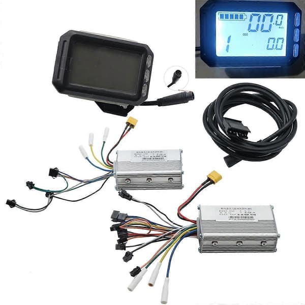 LCD Display Dashboard+48V 25A Børsteløs Controller Kit Kompatibel med G3 G-Booster Elektrisk Scooter Forreste Bageste Controller-Perfet
