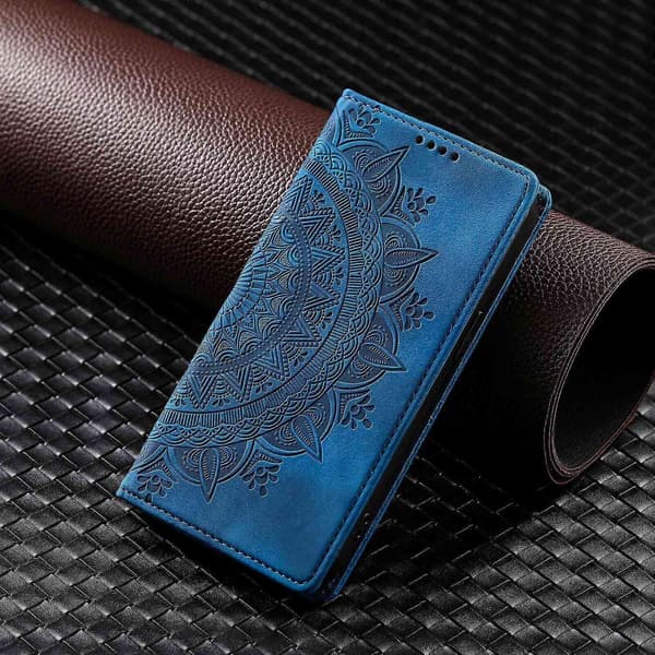 Fodral Kompatibelt med Samsung Galaxy A32 5G Läder Magnetisk Folio TPU Stötsäker Hållbart Skyddande Skal Samsung Galaxy A32 5G-Perfekt Blue