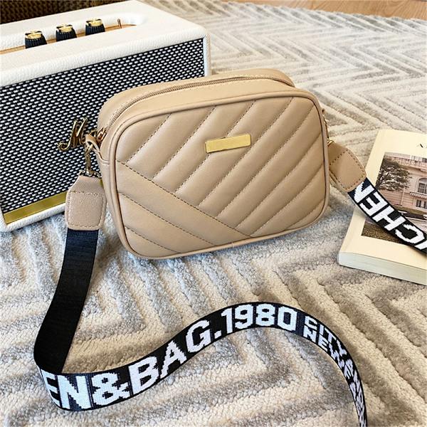 Naisten kirjonta Pienet PU-nahkaiset Crossbody Laukut Muoti Causal - Perfet Khaki