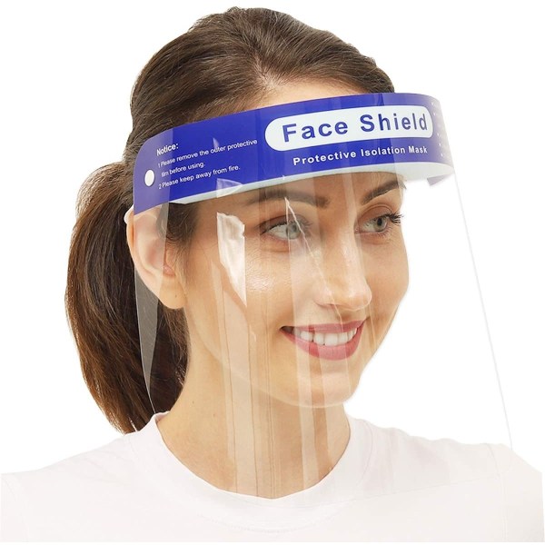 5-pakningsbeskyttelsesvisir for ansiktsmunn gjennomsiktig 5 Pack