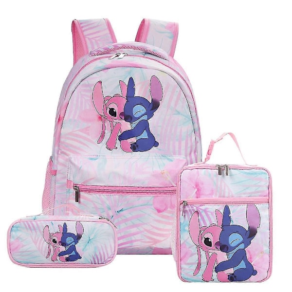 Stitch ryggsekk tredelt sett for grunnskole- og ungdomsskoleelever (ryggsekk + matpakke + pennal) - perfekt Product 2