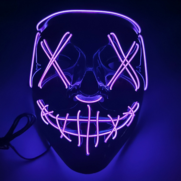 Halloween Enemy Glow Mask Ghost Step Dance Kall Ljus Påsk 5# 27X17cm