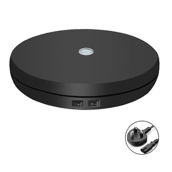 Smart laddningsbar justerbar hastighet elektrisk skivspelare 360 grader 110/220v-Perfet Black British standard 220V