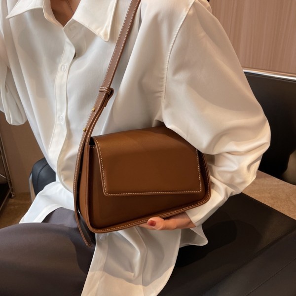 Advanced Texture Niche Bag Uusi naisten laukku Suosittu Olkalaukku Olkavarsi Pieni Neliömäinen Laukku - Perfet Brown