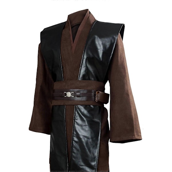 Anakin Skywalker Cosplay Kostume Brun Uden Ur Kostume Dragt Halloween Karneval Cosplay Kostumer til Voksne Mænd - Perfekt