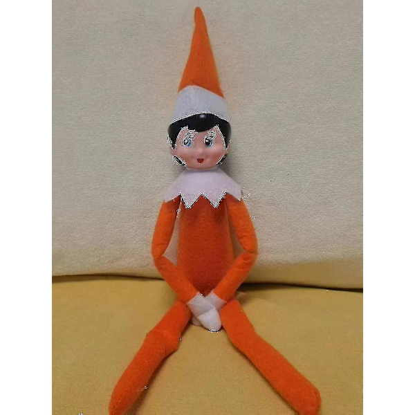 Tonttu-nukke Joulukoriste Lapsille Lahja Yllätys Pehmolelu Jouluporo Tontut Vaaleanpunainen Punainen Värit_ai-Perfet Orange girl