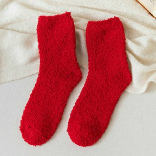 6 par kvinnors mjuka fluffiga sängstrumpor Vintervarm Slipper Sock - Perfet mix color