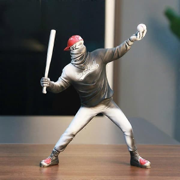 Figurskulptur ornament Banksy harts konst avatar vinskåp vardagsrum prydnadssaker - Perfekt C