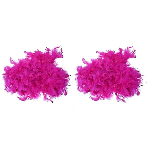 2m Fjäderboor Fluffig Hantverk Kostym Utklädnad Bröllopsdekor (Hot Pink)-Perfet