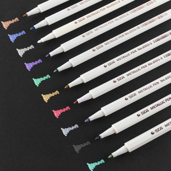10 farver epoxyharpiks tegnepen Permanent markør omrids Perlemor maling pen Resin pad farveblyant DIY håndværk - perfekt