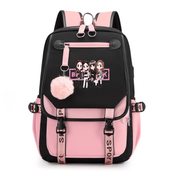 BLACKPINK Rygsæk - Perfekt Black and pink dancing