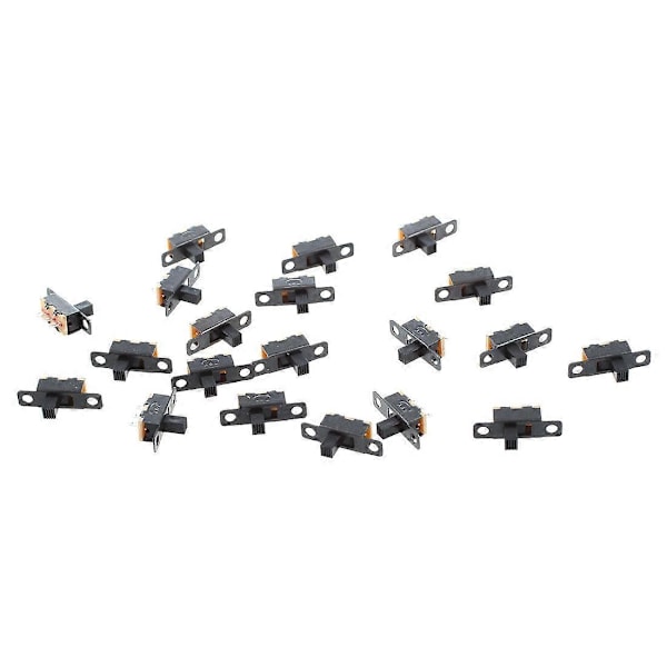 20st 5V 0.3 A Mini Svart SPDT Glidbrytare Kompatibel med Små DIY Kraftelektronikprojekt-Perfet