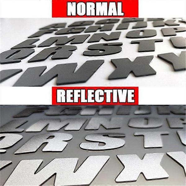 Reflekterende bokstaver til bil, egnet for bil, motorsykkel, dekkdekorasjon, hjulmerker og klistremerker, DIY-form, personlig tilpasning, perfekt SUPREME 8 Sets