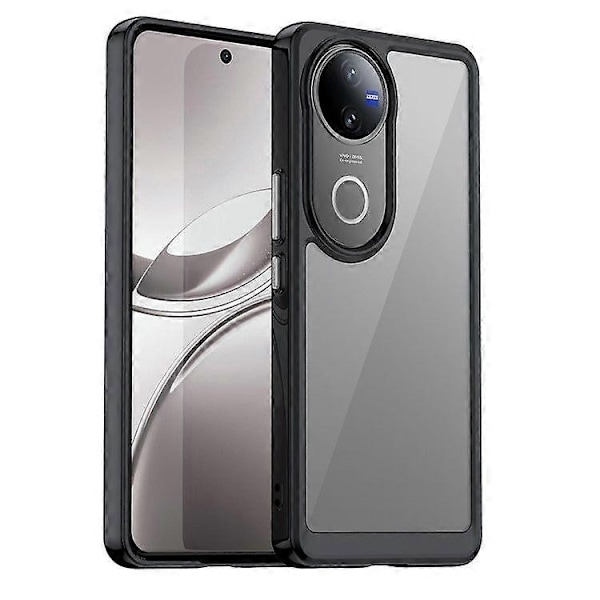 Kompatibel med vivo V50 5G Skal TPU + Akryl Skyddande Transparent Mobilskal - Perfekt Black