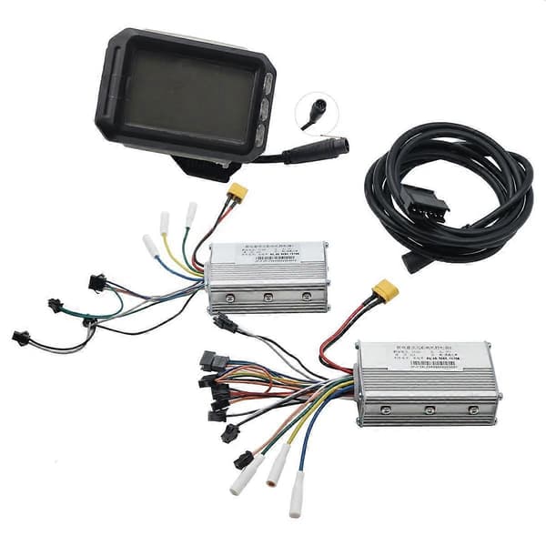 LCD Display Dashboard+48V 25A Børsteløs Kontroller Kit Kompatibelt med G3 G-Booster Elektrisk Sparkesykkel Front Bak Kontroller-Perfet