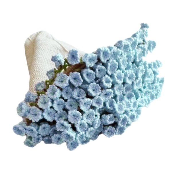 Bouquet Filt Virkningskit Virkningsstartkit Dekoration Multifunktionell Mode DIY Hantverk Stickkit för Entusiaster Perfekt som Gåva Blue